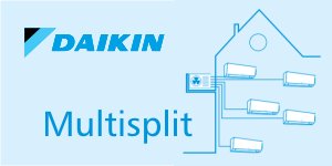 Climatizzatori Daikin Multisplit in offerta a prezzi scontati, condizionatori d'aria e pompe di calore inverter dualsplit e trialsplit con gas ecologico R32 Bluevolution, classe energetica A+++, detrazioni fiscali e conto termico