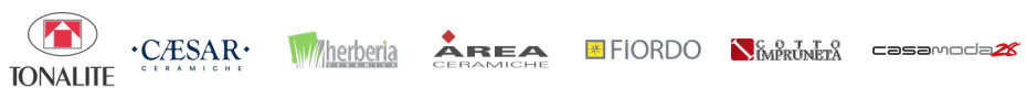 Area Ceramiche, Caesar Ceramiche, CasaModa28, Cotto Impruneta, Fiordo, Herberia Ceramica, Tonalite
