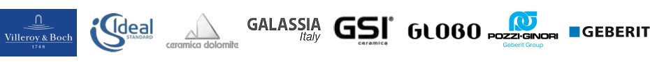 Ceramica Dolomite, Ceramica Globo, Galassia, Geberit, GSI Ceramica, Pozzi-Ginori, Villeroy & Boch