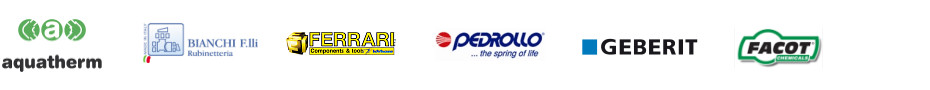 Aquatherm, Bianchi, Facot Chemicals, Ferrari, Geberit, Pedrollo