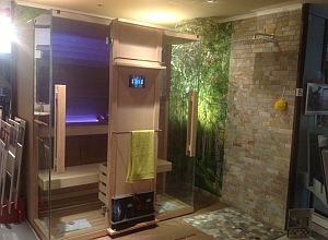 Sauna in esposizione presso la Termoidraulica Nigrelli, Guidonia, Roma