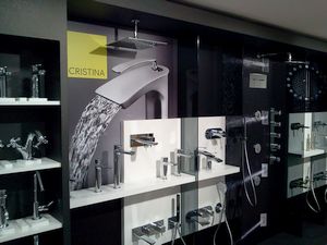 Showroom Cristina Rubinetterie presso la Termoidraulica Nigrelli, Guidonia, Roma