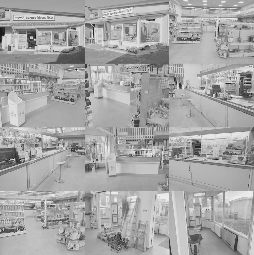 Galleria fotografica del punto vendita al pubblico della Termoidraulica Nigrelli di Guidonia, Roma, rinnovato nel 2020