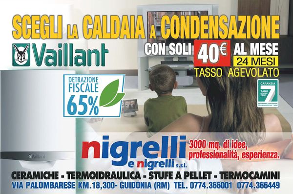 Scegli le nuove caldaie a condensazione Vaillant, anche a soli 40 Euro al mese per 24 mesi a tasso agevolato