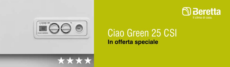 Caldaia combinata a condensazione Beretta Ciao Green 25 CSI in offerta ad un prezzo speciale