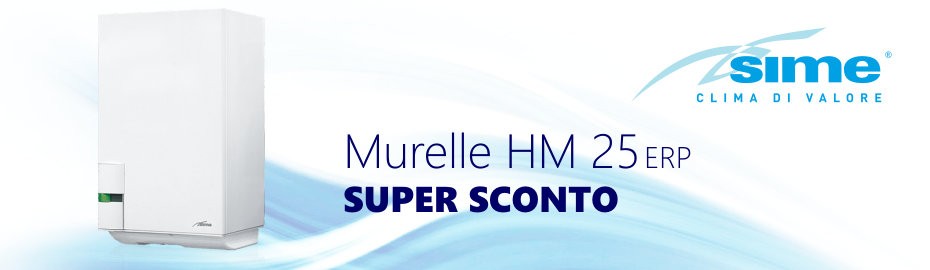 Super sconto sulla Caldaia SIME Murelle HM 25 ErP in offerta al prezzo speciale di EUR 899,00+IVA valido fino ad esaurimento scorte presso la Termoidraulica Nigrelli di Guidonia, Roma